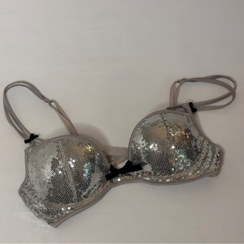 Victoria’s Secret Sequin Silver Bra 34 B